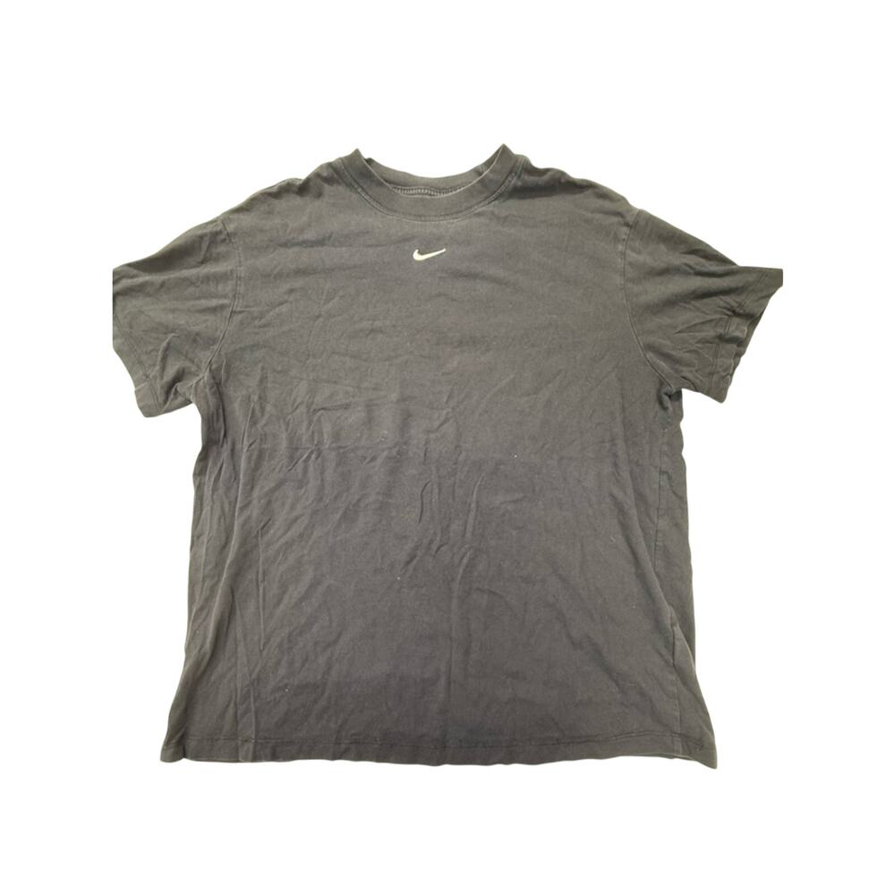 Nike Black Short Sleeve Crew T-Shirt with White Swoosh